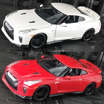 Bburago 1:24 2017 Nissan GTR sporto, Karo Dievo automobilių modeliavimo lydinio automobilio modelio apdailos Rinkti dovanas žaislas