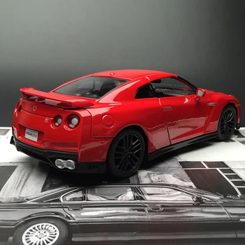 Bburago 1:24 2017 Nissan GTR sporto, Karo Dievo automobilių modeliavimo lydinio automobilio modelio apdailos Rinkti dovanas žaislas