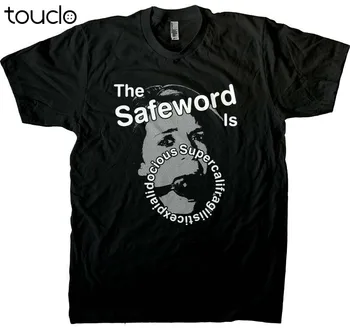 BDSM Safeword vyriški T-shirt, Humoro Kamuolys Kamštukas Saugaus Žodį BDSM Marškinėliai