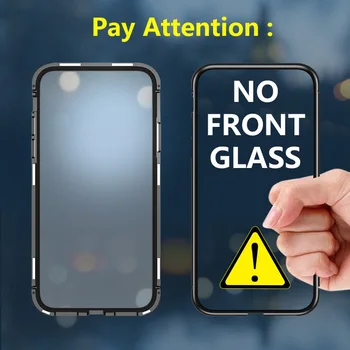 Be Priekinio Stiklo Magnetinės Adsorbcijos Metalo Case For Samsung Galaxy Note 20 Ultra S20 Plius S20 Ultra Clear Grūdintas Stiklas Atgal