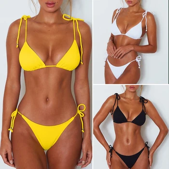 Be-X Seksualus brazilijos mikro bikinis 2020 m. moteris užrišti maudymosi kostiumėlis moterims maudymosi kostiumėliai, Push up string bikini Briaunoti plaukti kostiumas maudymosi kostiumas