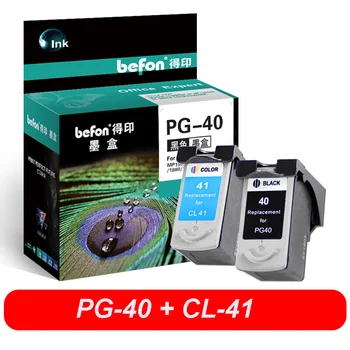 Befon PG40 CL41 iš Naujo pagaminti Rašalo Kasetės PG 40 41 Suderinama iP1600 iP1200 iP1900 MP140 MP150 MX300 MX310 MP160