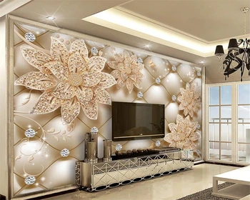 Beibehang Užsakymą modernus naujas diamond minkštas krepšys gėlių papuošalai foną papel de parede sienos dokumentų namų dekoro