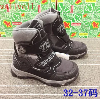 Berniukas sniego batai vaikams žiemos odos batai sustorėjimas ne slydimo atsparus vandeniui -30 laipsnių dydis 32 iki 40