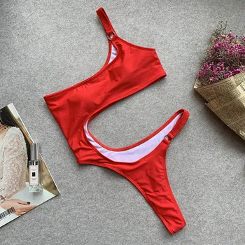 Bikini 2019 mujer monokini Pledas maudymosi kostiumėlį vienas gabalas bodysuits Aukštos sumažinti seksualus maudymosi kostiumėliai, tvarstis Monokini maudymosi kostiumas