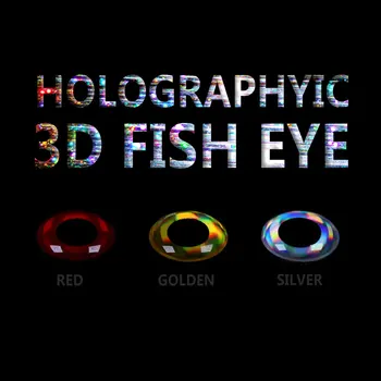 Bimoo 300PCS 3D Hologrpahic Žuvies Akis 