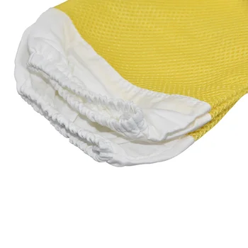 Bitininkystės pirštines, Apsauginius Lankelius kvėpuojantis geltona akių balto avikailio ir audinio, skirtas bitininkystės pirštinės