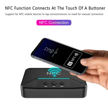 Bluetooth 5.0 Imtuvas, Adapteris NFC 3.5 mm RCA Audio AUX Išvesties Belaidžio 