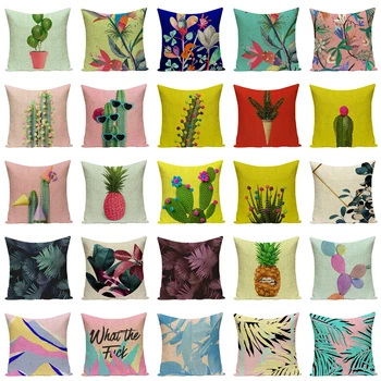 Botanikos pagalvės, patalynė pagalvėlės namų sofos dekoro spalvinga Užsakymą pagalvę padengti kaktusas coussin lauko pagalvėlės Dropshipping