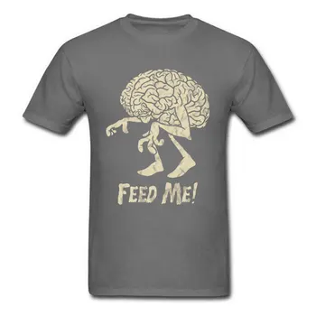 Braindead Pašarų Mane T-shirt Vyrai Svetimas Dalykų Marškinėliai The Walking Dead Smegenų Spausdinti Tees Retro 80s Trumpas Rankovės Medvilnės Streetwear