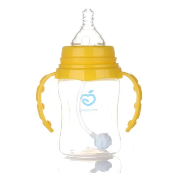 Brand New baby Kūdikių Maitinti Finansuojančiojo 330ML PP Slaugos Sulčių, Pieno Mini Kietumas Butelis Kūdikių Buteliukų Ir Spenelius
