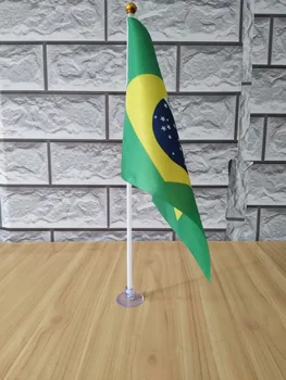 Brazilija vertus vėliavos Brazilija stalas stalas vėliavos banner 14*21cm ,5vnt/lot nemokamas pristatymas