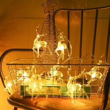 Briedžių, Elnių LED Styginių Šviesos 2.85 m Kalėdų Žibintai Skaidrūs Šviesos Eilutę Už Miegamojo Sienos Kalėdų Eglutė Vestuves Dekoras