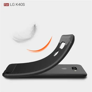 Byla LG K40S Telefono Dangtelį atsparus smūgiams Minkštos TPU Sušukuoti Atgal Atveju LG K40S Atveju Shell LG K40S Funda 6.1