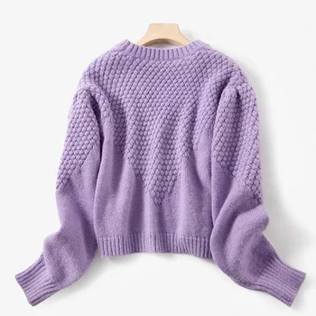 Cardigan Megztinis Moterims Rudenį Prarasti vientisos Spalvos ilgomis Rankovėmis Moterų Megzti Striukė Megztiniai Negabaritinių 2020 M. Žiemos megztiniai