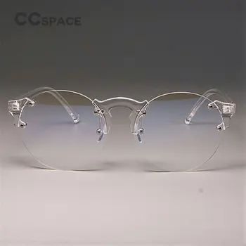 CCSPACE Skaidrus Akinių Rėmeliai Vyrų, Moterų Apvalus Objektyvas Cat Eye Prekės Dizaineris Optinis Mados Akiniai Kompiuterio Akinius 45221