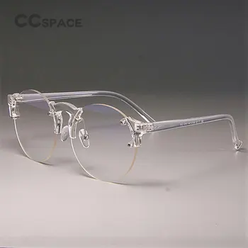CCSPACE Skaidrus Akinių Rėmeliai Vyrų, Moterų Apvalus Objektyvas Cat Eye Prekės Dizaineris Optinis Mados Akiniai Kompiuterio Akinius 45221