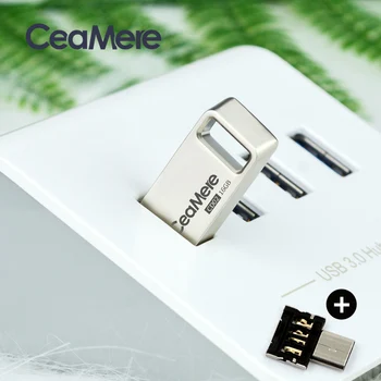 Ceamere CD02 USB Flash Drive 8GB/16GB/32GB/64GB Mini Pen Ratai Metalo Pendrive 2.0 Flash Drive, Memory stick, USB diskas 64GB USB
