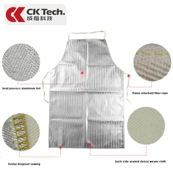 CK Tech. Atsparus Karščiui 1000 Laipsnį Aluminized Prijuostė Aliuminio Folija Aukštos Temperatūros Varža Darbo Šiluminis Spinduliavimas Prijuostės