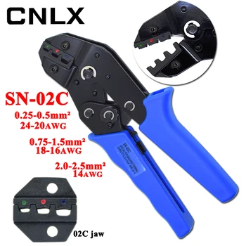 CNLX SN-02C terminalo užspaudimo replės SN-02C TAB 0.25-6mm2 priemonė, automobilis jungtis užspaudimo įrankis