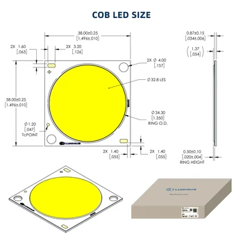COB LED Grow Light Visą Spektrą Luminus CXM32 1000W 3500K LED Augalų Auginimo Lempos viduje išmetamų Šiltnamio efektą sukeliančių Augalų Visus Etapus