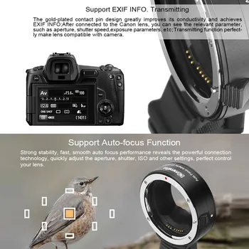 Commlite CM-EF-EOS R Elektroninių Automatinis Fokusavimas Mount Adapteris CanonEF/EF-S Objektyvas Tinka Canon EOS R RF-Mount viso Kadro Fotoaparatas