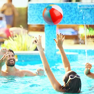 Coogam Pripučiamas Paplūdimio Kamuolys Klasikiniai Vaivorykštės Spalvų Gimtadienio Baseinas Šalis Džiaugtis Vasaros Vandens Žaislas Įdomus Žaisti Beachball Žaidimas Vaikams