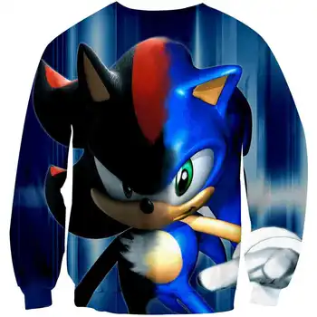 Cool berniukas 3D animaciją, Sonic the Hedgehog Vaikai Hoodies Viršūnes mergaičių Šeimos marškinėliai hoodies Mario Palaidinukė Rudenį, Vaikų Drabužiai