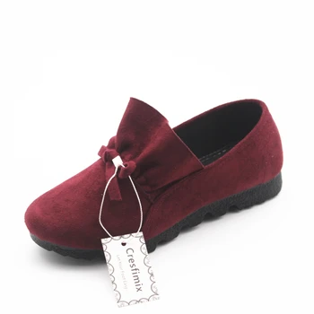 Cresfimix moterų cool & patogus pavasario butas batai lady mielas peteliškę vyno raudona butai moterų laisvalaikio plius dydis, slydimo batų a302