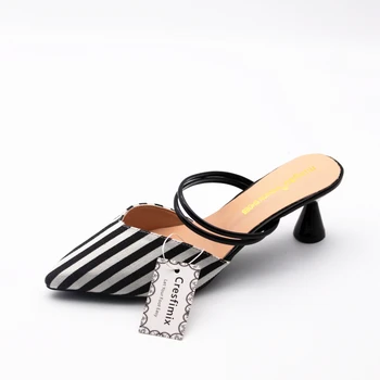Cresfimix moterų mados aukštos kokybės pažymėjo tne juostele sandalai sandalias de mujer moterų mielas patogūs sandalai lady sandalai