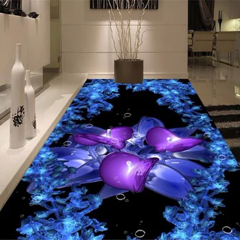 Custom Grindų Sieniniai 3D Kūrybos Kristalų Meno Tapybos Miegamąjį Kambarį, Vonios kambarys PVC lipnios Vandeniui Tapetai Šiuolaikinės