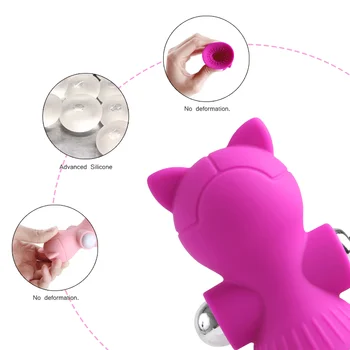 Cute Kačių Spenelių Stimuliacija Krūties Didintuvas 10 Greičių Vibruojantis Antgalis Gyvis Klitorio Makšties Massager Suaugusiųjų Sekso Žaislai Moterims