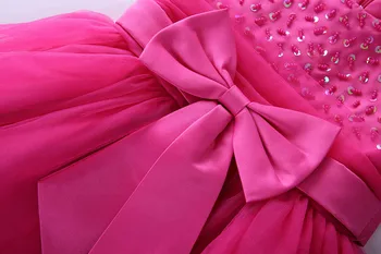 Cutestyles 2020 m. mergytę Šalis Suknelė Princesė prom Hot Pink Gėlių mergaičių Suknelės Vaikams Drabužių GD40418-1