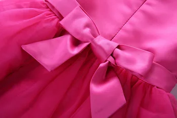 Cutestyles 2020 m. mergytę Šalis Suknelė Princesė prom Hot Pink Gėlių mergaičių Suknelės Vaikams Drabužių GD40418-1