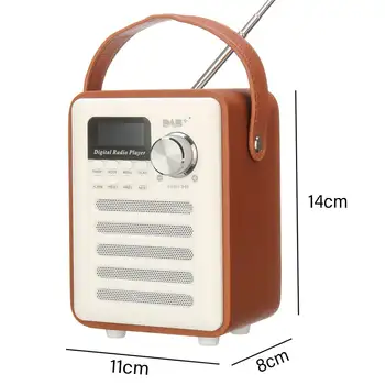 DAB laisvų Rankų įranga FM Imtuvas Grotuvas Stereo USB Garso Skaitmeninis Radijas Retro MP3 LCD Ekranas Nešiojamas Įkraunamas 