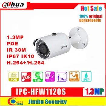 Dahua IP Kamera 1.3 MP IPC-HFW1120S POE IR30m H. 264+ vandeniui IP67 anglų programinės įrangos gali būti naujovinami kulka VAIZDO kamera