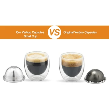 Daugkartinio naudojimo Nerūdijančio Plieno Vertuo Kavos Kapsulių Nespresso Vertuoline GCA1 & 