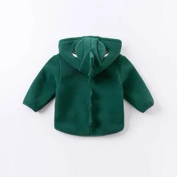 DBX14462 dave bella rudenį kūdikių unisex mados animacinių filmų laišką kišenės su gobtuvu kailio vaikams viršūnes kūdikiams, vaikiška viršutinių drabužių siuvimas