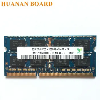 DDR3 2GB 2RX8 PC3-10600S 2G DDR3 1333Mhz Nešiojamas Atminties 2G pc3 10600S 1333 MHZ Nešiojamojo kompiuterio Modulį SODIMM RAM Hynix lustų rinkinys