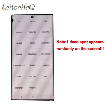 Defektas yra LCD Samsung Galaxy Note 10 Lcd N970F N9700 su Rėmo Ekranas Jutiklinis Ekranas skaitmeninis keitiklis Surinkimas su miręs vietoje