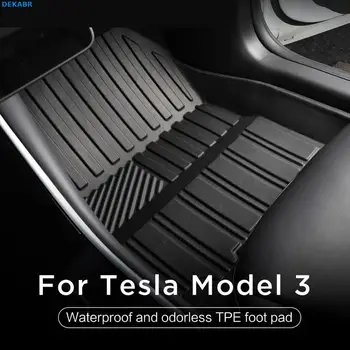 DEKABR TPE Custom Fit All-Weather Grindų Kilimėliai Tesla Model 3 2017 2018 2019 M. Visi Oro Vandeniui ir Praktiški