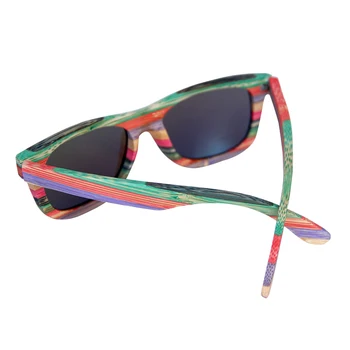 Derliaus Bambuko Poliarizuoti akiniai nuo saulės moterims, Poliarizuoti prekės ženklo saulės akiniai Mediniai Atveju Paplūdimio akiniai Anti-UV gafas de sol