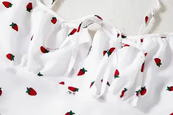 Derliaus Prancūzija Vasaros Jungiamąją iki V kaklo Baltos spalvos Gėlių Spausdinti Spageti Dirželis Midi Suknelė Seksualus Moterų Suknelės Atostogų