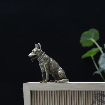 Derliaus Vario Laimingas Šuo Miniatiūros Figūrėlės Darbalaukio Mažų Ornamentais Kinijos Klasikinės Žalvario Gyvūnų Arbatos Augintiniai Namų Dekoracijos