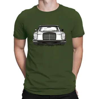 Derliaus W114 W115 Retro Automobilių marškinėliai Kūrybos Apvalios Apykaklės Solid Color Grafinis Tee shirt Vyrai Tee Viršūnes Klasikinių Automobilių Juokinga T-shirt