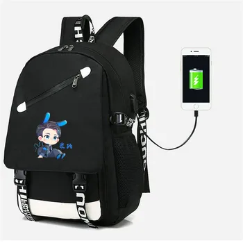 Detroitas Tapo Žmogaus Kuprinė rk800 USB maišelį Petį kelionės Mokyklos Maišą USB Mados paauglių Laisvalaikio Nešiojamojo kompiuterio krepšys