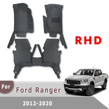 Dešinėje pusėje Automobilių Grindų Kilimėliai Ford Ranger T7 T8 2012 2013 2016 2017 2018 2019 2020 wildtrak Oda Auto Kilimai