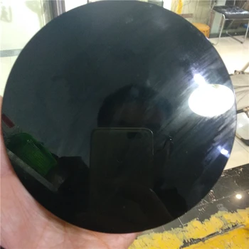 DHX SW 15 cm natūralus juodas obsidianas plokštė fengshui scrying mirror juodasis obsidianas stone circle disko gydymo kristalų akmuo perlas