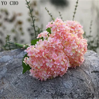 Didelis Hydrangea netikrą gėlės, puokštės, Vestuvių dekoravimas mariage Dirbtinio šilko nekilnojamojo touch dekoratyvinių gėlių Namų Šaliai Dekoro