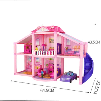 Didelis Namas Lėlėms Plastikinių Miniatiūrų Namų Modelių Rinkiniai 